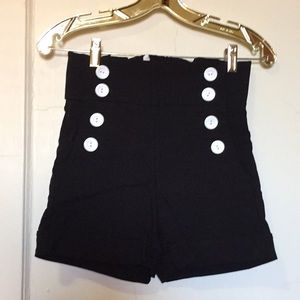 EUC Nautical black shorts